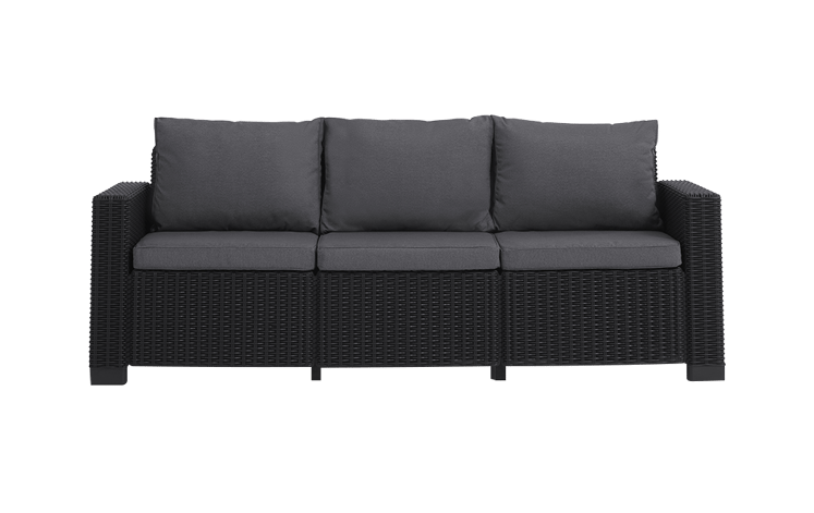 California 9 Seater Chaise Corner Lounge Set - Grey